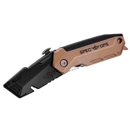 Cool Kitchen 6.25 in. Folding Utility Knife; Black & Tan CO3310308